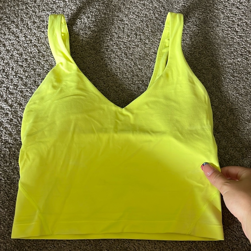 Neon yellow lululemon align tank